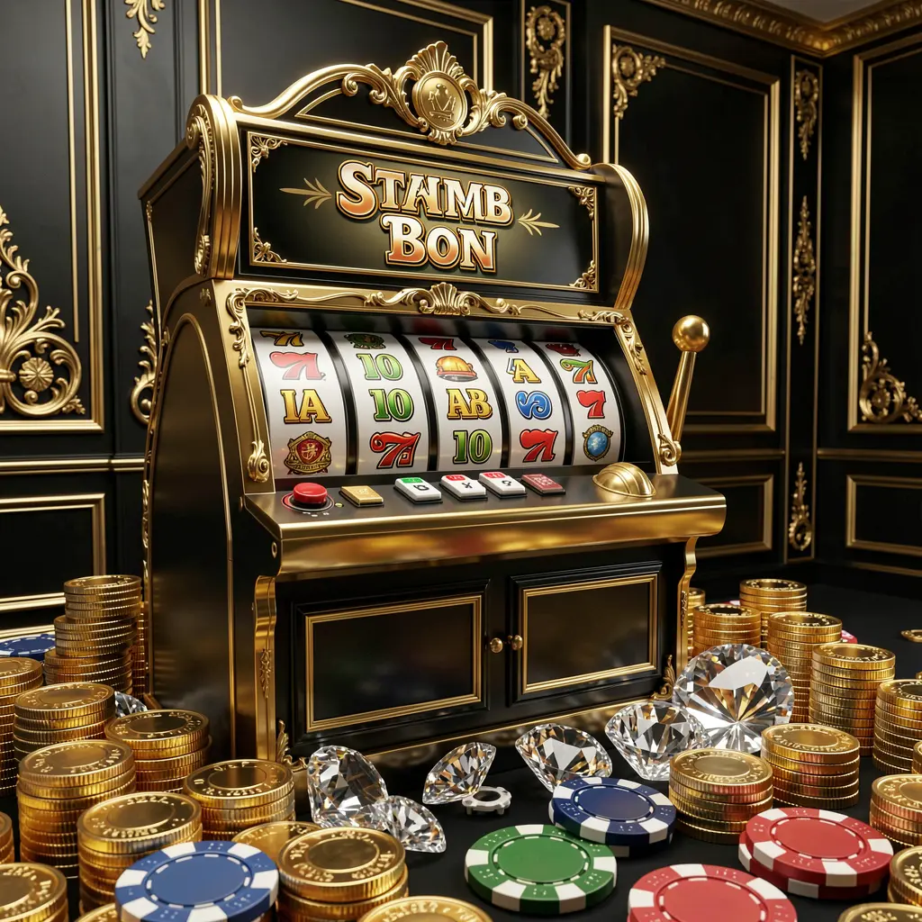 Elegant vintage slot machine with golden details and flying coins representing high quality slot gaming at FL88MY for Malaysian players